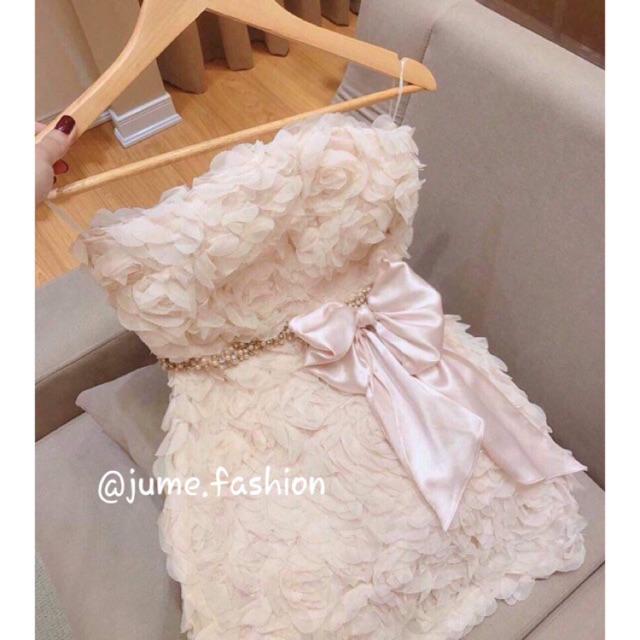 _ẢNH THẬT SHOP CHỤP_ĐẦM HOA HỒNG THIẾT KẾ