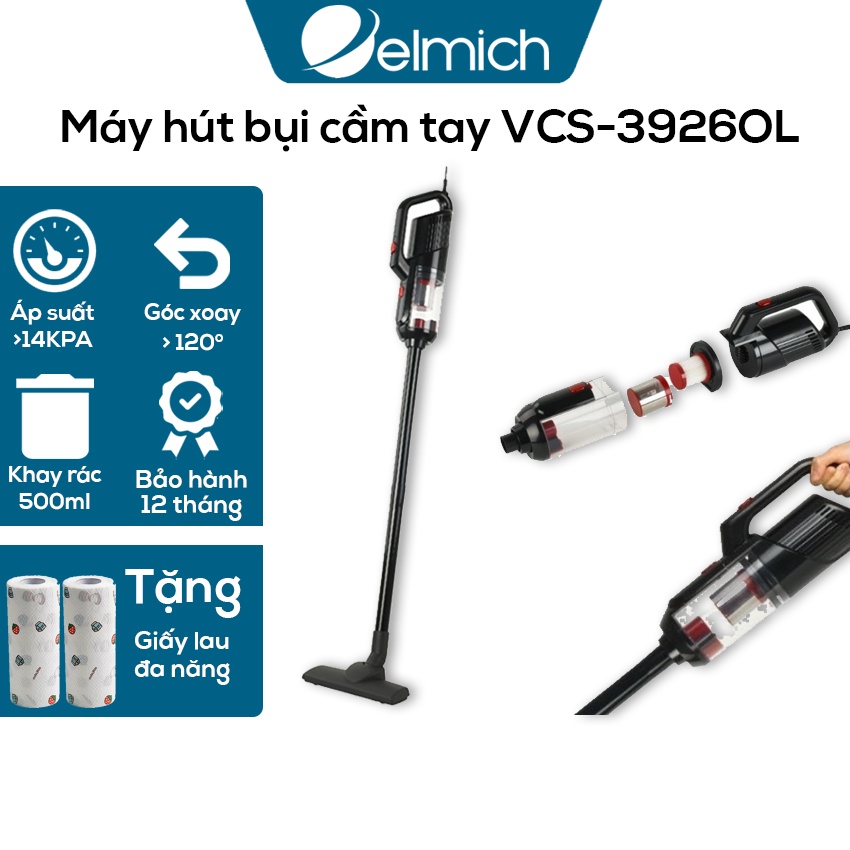 Máy hút bụi cầm tay SmartCook VCS-3926OL - Máy hút bụi mini nhỏ gọn dễ dàng sử dụng -  Bảo hành 12 tháng