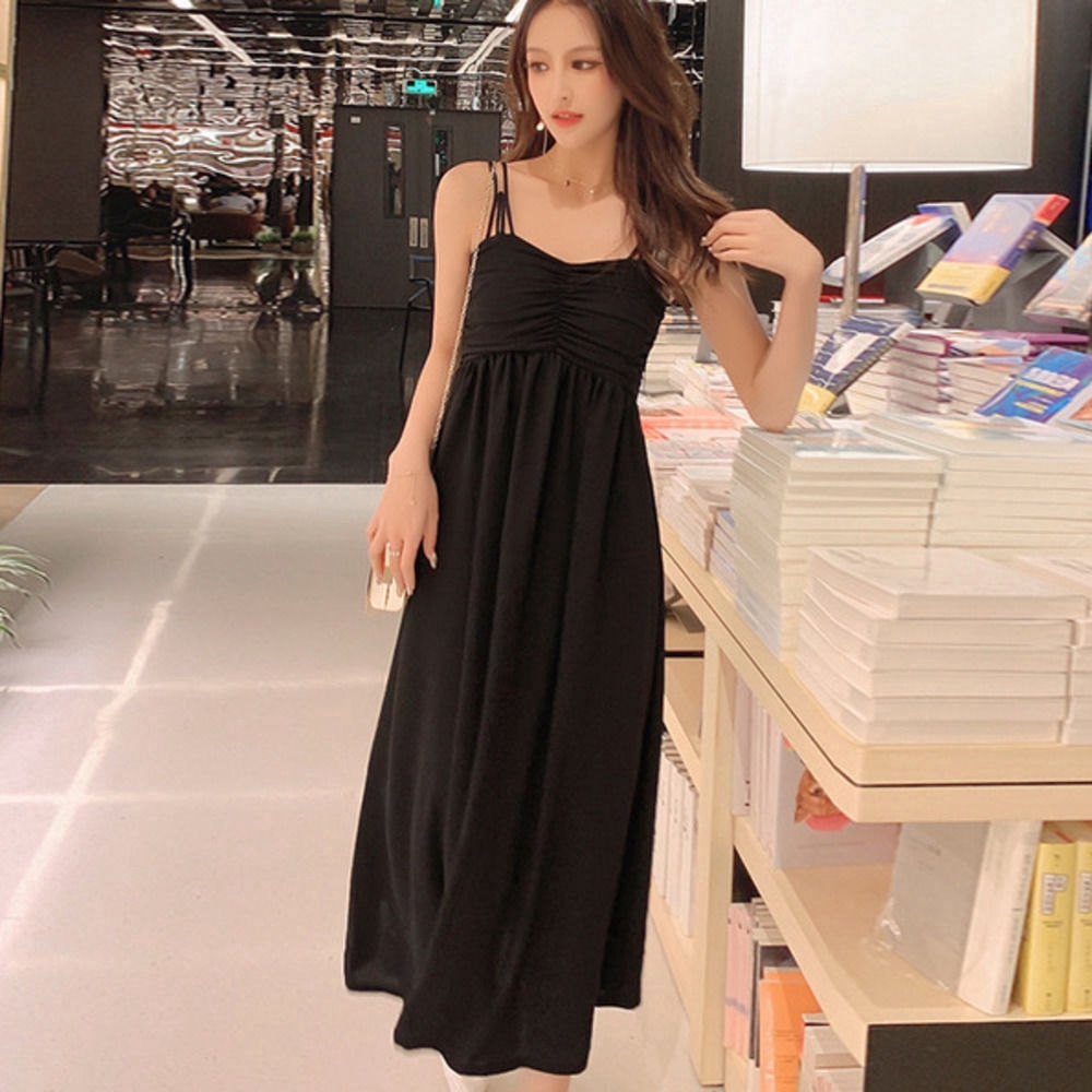 Đầm Sát Nách Dây Mảnh Thiết Kế Trễ Vai Nữ Tính | BigBuy360 - bigbuy360.vn