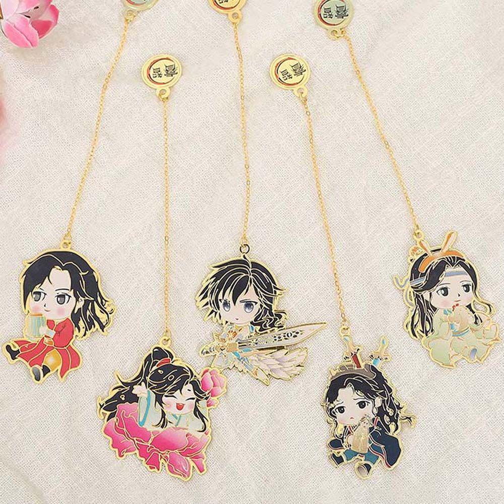 JARRED Mo Dao Zu Shi Shi Đánh Dấu Trang Sách Anime School Supply Xie Lian Mặt Dây Chuyền Kim Loại Hua Cheng