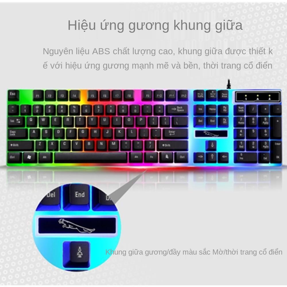 Theo dõi Bàn phím và chuột Spotlight Leopard Cáp giao diện USB Máy tính chơi game bị treo xách tay để ánh sáng | BigBuy360 - bigbuy360.vn