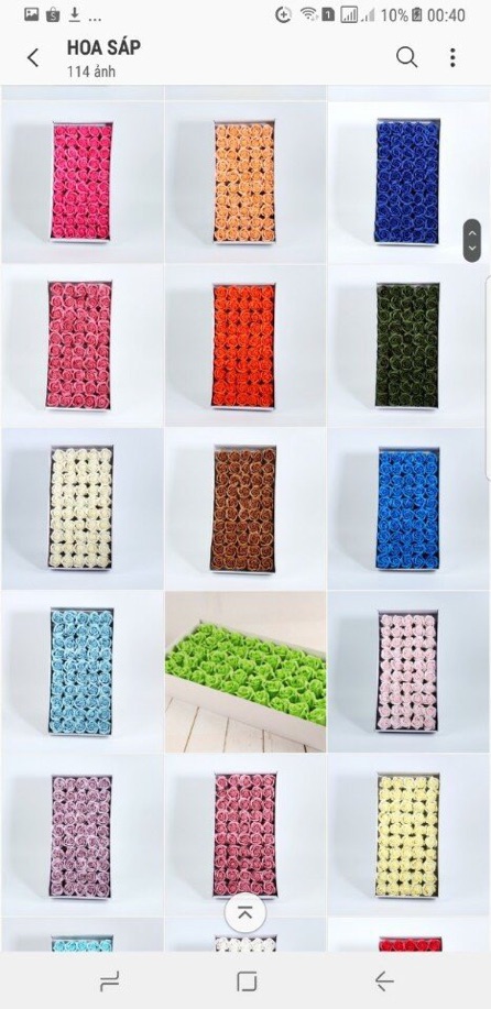 Đầu bông hoa hồng sáp  1 hôp 50 bông