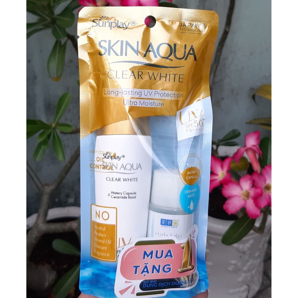 Lót Trang Điểm nhẹ tênh Chống nắng Kiểm soát dầu Sunplay Skin Aqua Clear White SPF 50+ PA++++ 25g