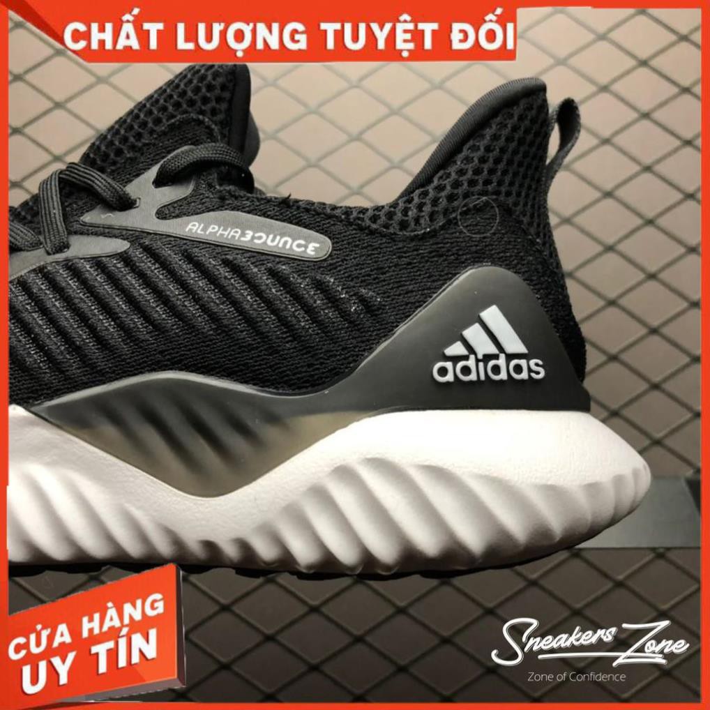 (FREE SHIP + HỘP + QUÀ) Giày thể thao sneaker nam nữ ALPHABOUNCE Beyond 2018 Black white đen đế trắng