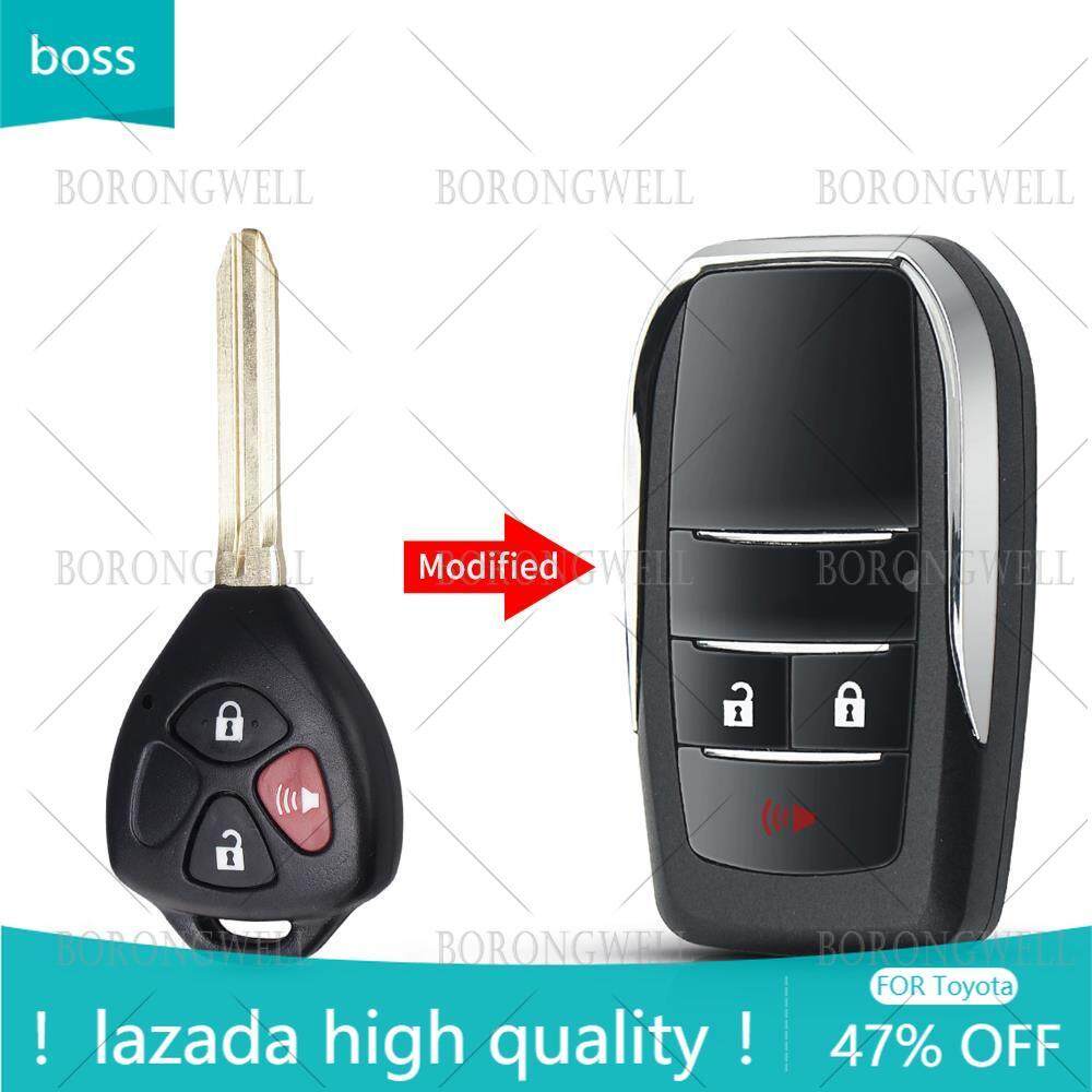 Vỏ Chìa Khóa Điều Khiển Từ Xa 3 Nút Cho Toyota Rav4 Camry Hiac Corolla Hilux Fortuner Innova Toy43 Blade