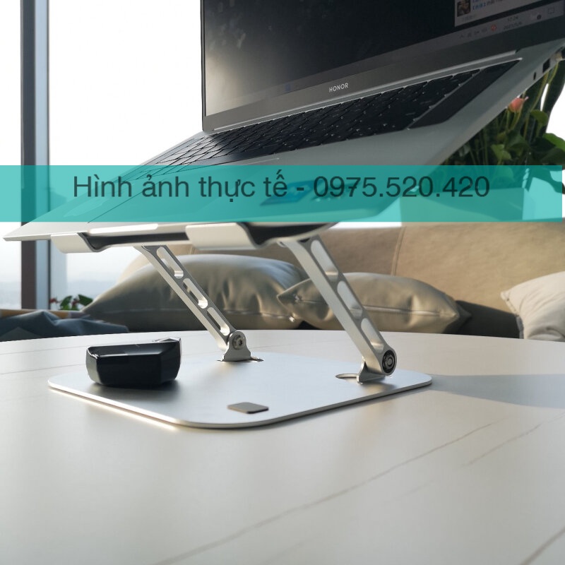 LS515 – Giá đỡ nâng hạ Laptop – Laptop Stand – Laptop Macbo.ok Ip.ad ….Hợp kim nhôm – Tản nhiệt – Tuỳ chỉnh độ cao