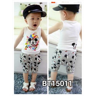 Bộ áo thun ba lỗ in Mickey