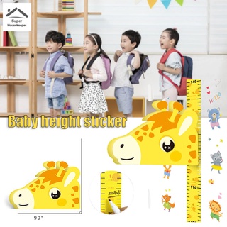 Thước đo chiều cao dán tường họa tiết hoạt hình 3D có nam châm