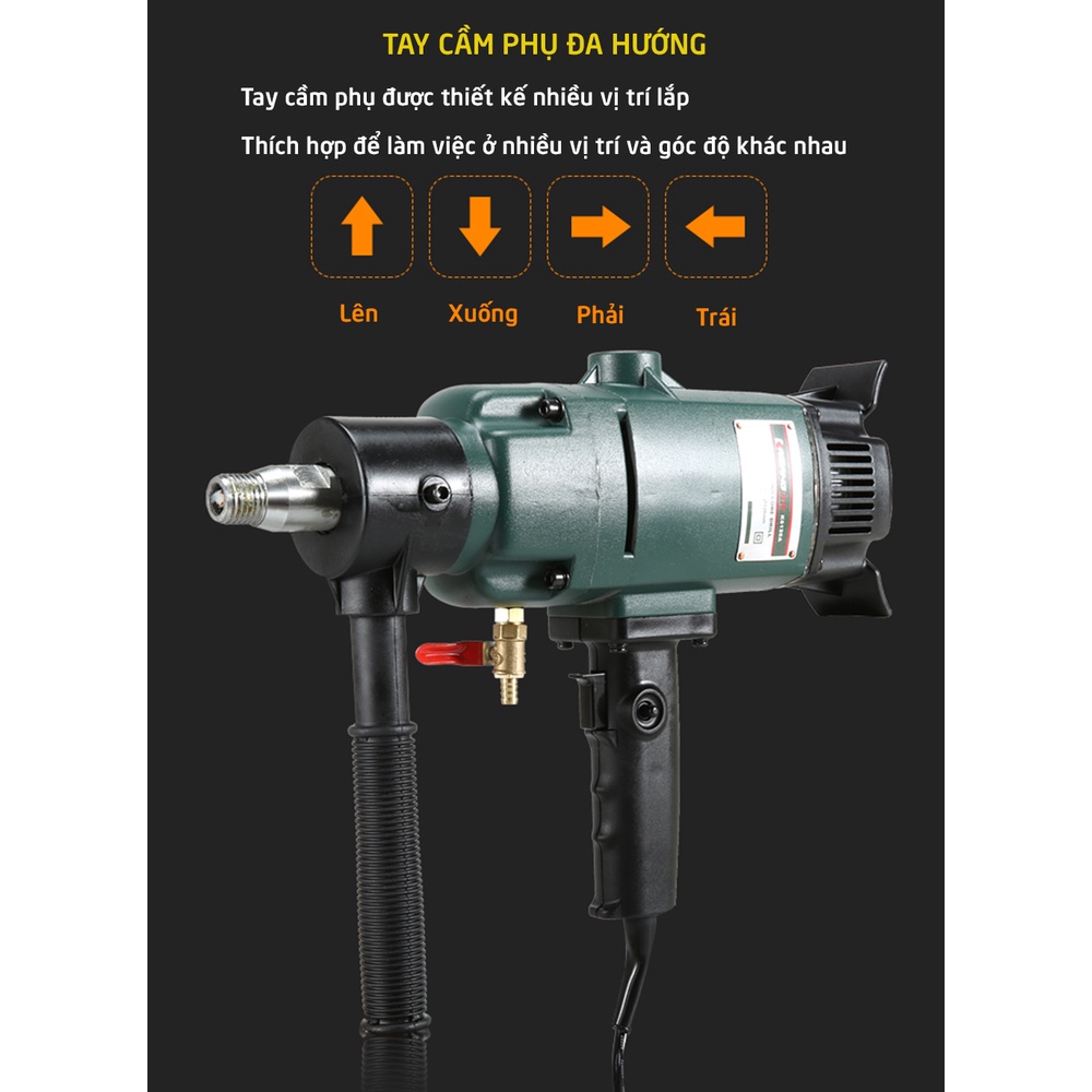 Máy khoan rút lõi bê tông Kaibang K6168A - Công suất 2300W - Khoan lỗ Max 200mm - Hàng chính hãng - Bảo hành 6 tháng
