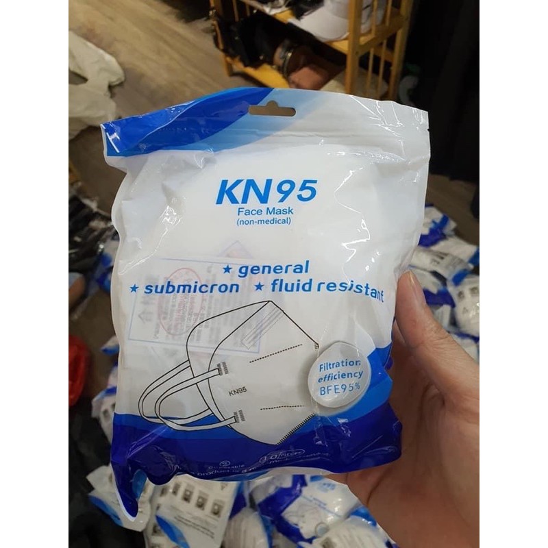 SET 10 CHIẾC Khẩu trang N95 KN95 5 lớp chống bụi mịn PM2.5, có kẹp kim loại chắc chắn ở sống mũi | BigBuy360 - bigbuy360.vn