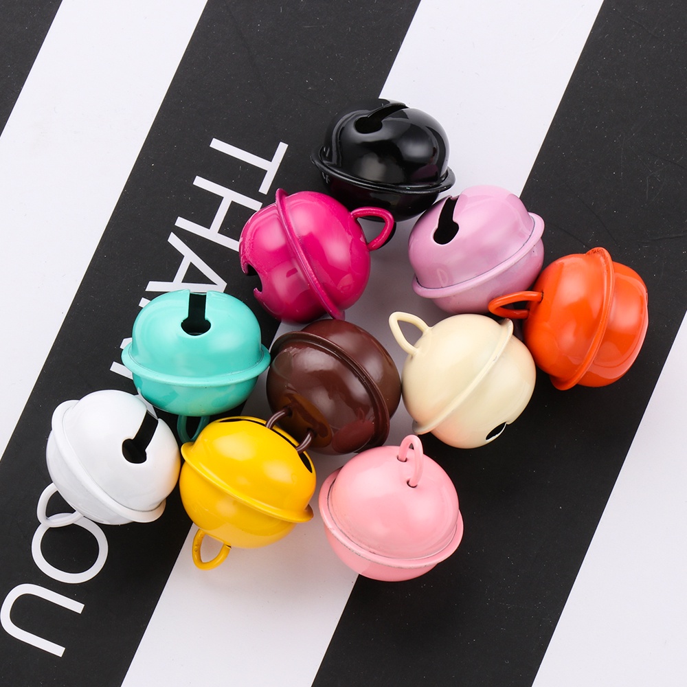 Set 10 Chuông Giáng Sinh Bằng Kim Loại Nhiều Màu Sắc Kích Thước 22mm Trang Trí Cây Thông Noel