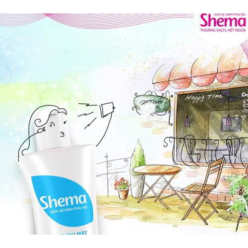 Dung dịch vệ sinh Shema Lá đôi xanh 200ml