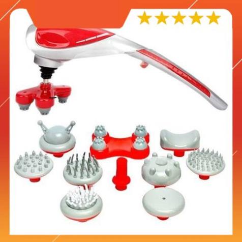 Máy mát-xa hồng ngoại 10 đầu Massager King S-1010 (Đỏ phối xám)