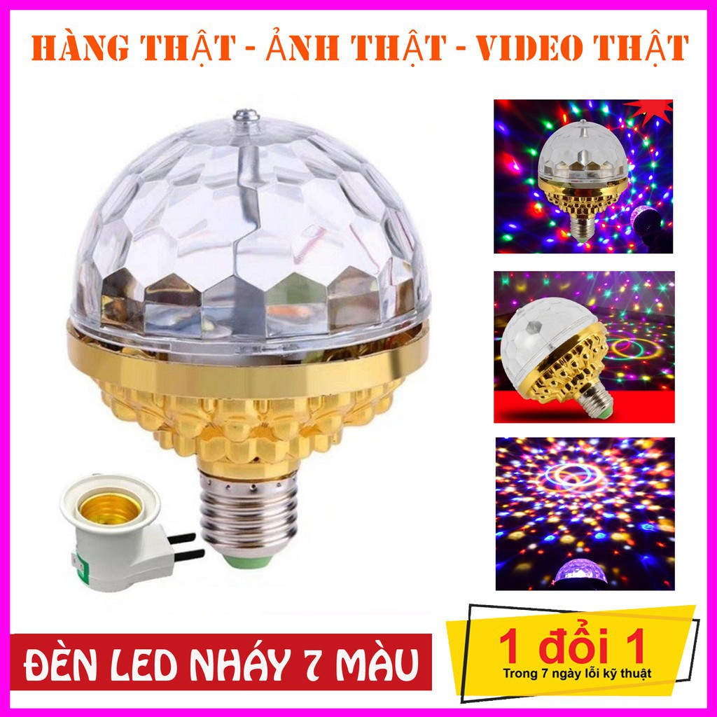 Đèn LED Vũ Trường Xoay 7 Màu Cảm Ứng Theo Tiếng Nhạc Bx Electronics💥 SIÊU HOT💥