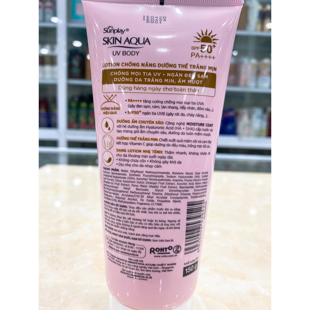 Kem Chống Nắng Body Dưỡng Thể Sunplay Skin Aqua UV Body Lotion SPF50+ PA++++ 150g