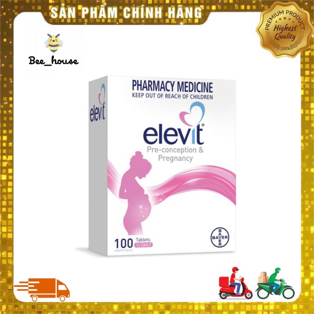 Vitamin tổng hợp Elevit Úc cho bà bầu 100 viên - Bee house