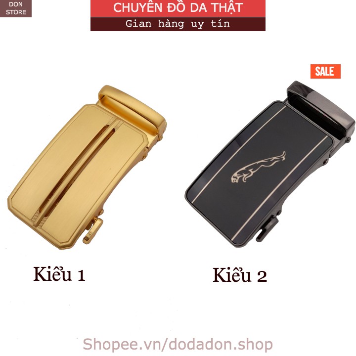 [DA 1 LỚP] Thắt Lưng Nam Kiểu Khóa Tăng (Khấc) Chống Trượt Thép Không Gỉ. Dây Da Bò 1 Lớp Siêu Bền, Siêu Đẹp
