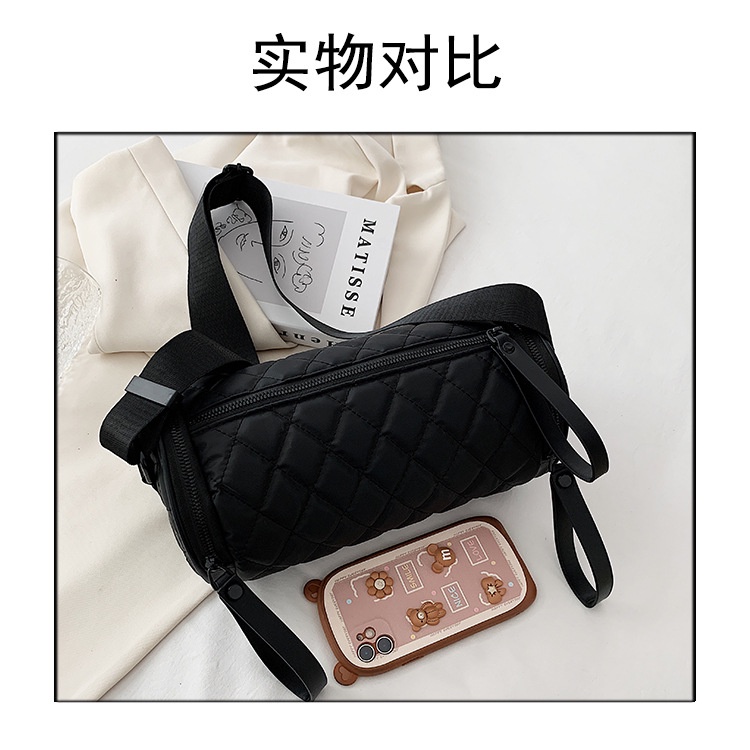 Túi Đeo Chéo Vai Bằng Vải nylon Hình Trụ 2022 Thời Trang Mới Mẻ Cho Nữ