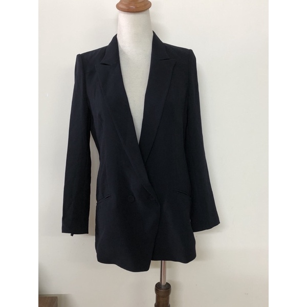 size M áo vest blazer nữ màu xanh than siêu đanh đẹp mới sang 2hand