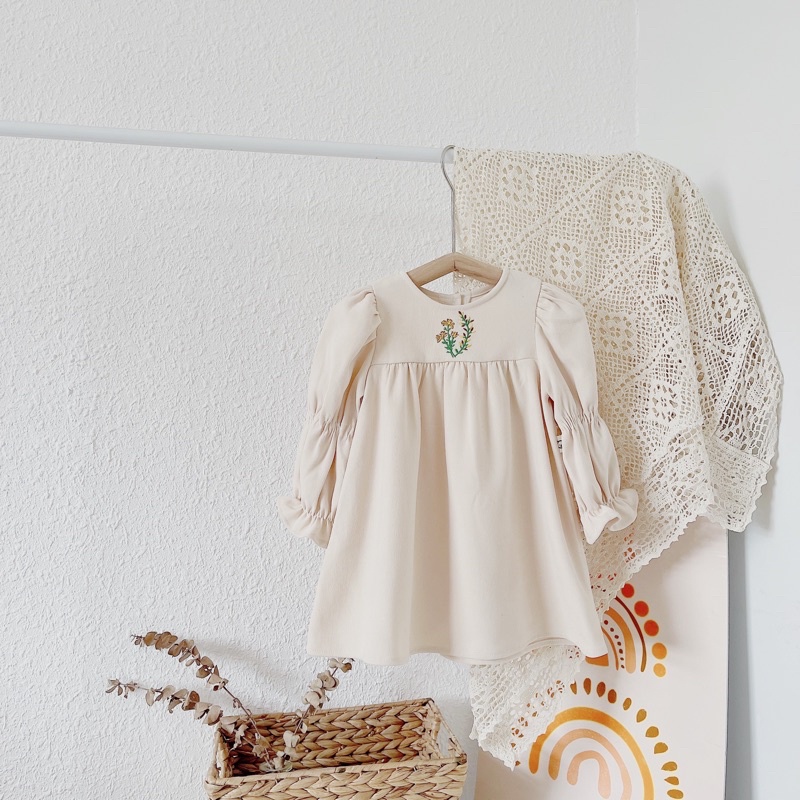 Váy nhung tăm bé gái size 80-140