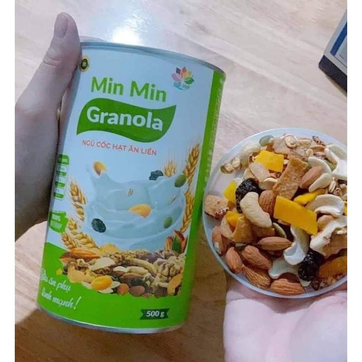 Ngũ cốc dinh dưỡng hạt ăn liền Granola,ngũ cốc hạt ăn liền Granola Min Min