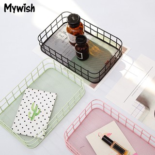 Rổ Sắt Đựng Mỹ Phẩm Để Bàn Tiện Dụng