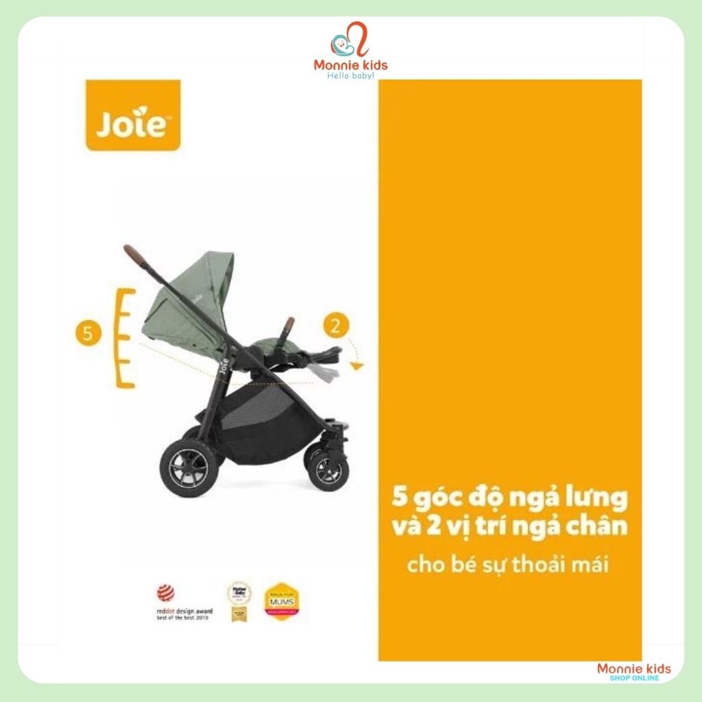 Xe đẩy gấp gọn cho bé Joie Versatrax, xe nôi du lịch đa năng cho trẻ - Monnie Kids
