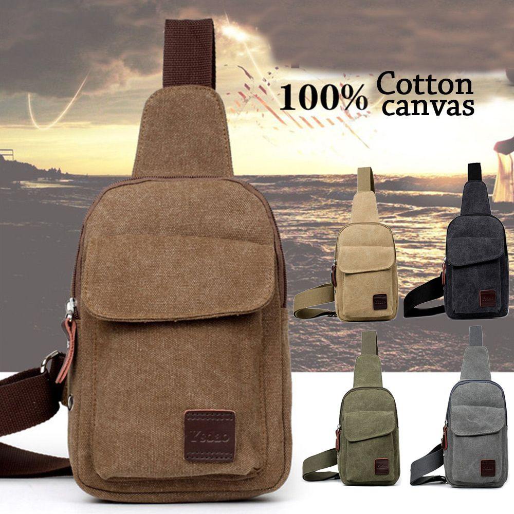 Túi Canvas Đeo Chéo Ngực Phong Cách Vintage