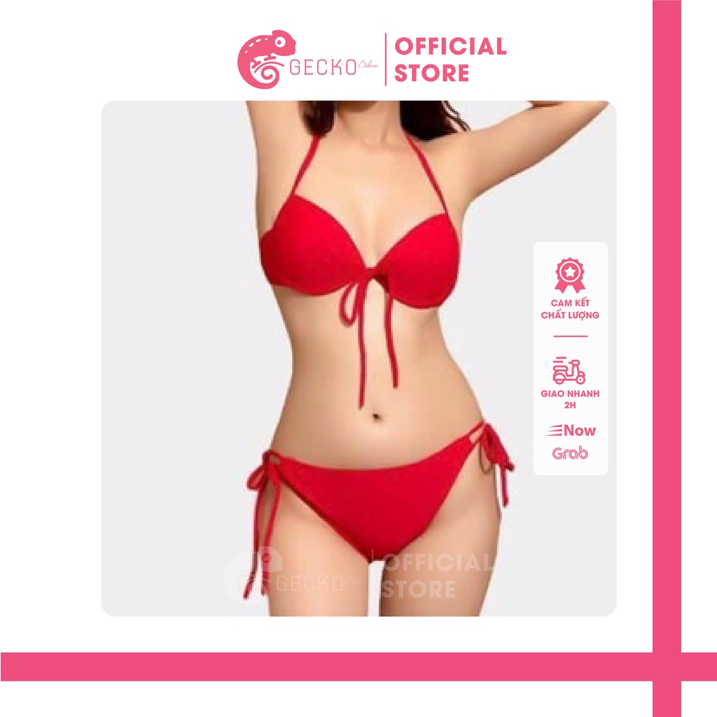 Bikini Đồ Bơi 2 Mảnh Gọng Nâng Ngực Buộc Nơ GK0264 (Ảnh Thật Nhiều Màu)