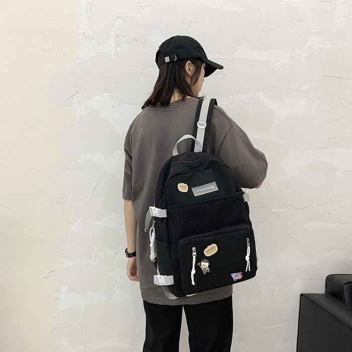 Balo ulzzang Hàn Quốc cá tính Yhaobag Kèm stick như hình BLULZ04