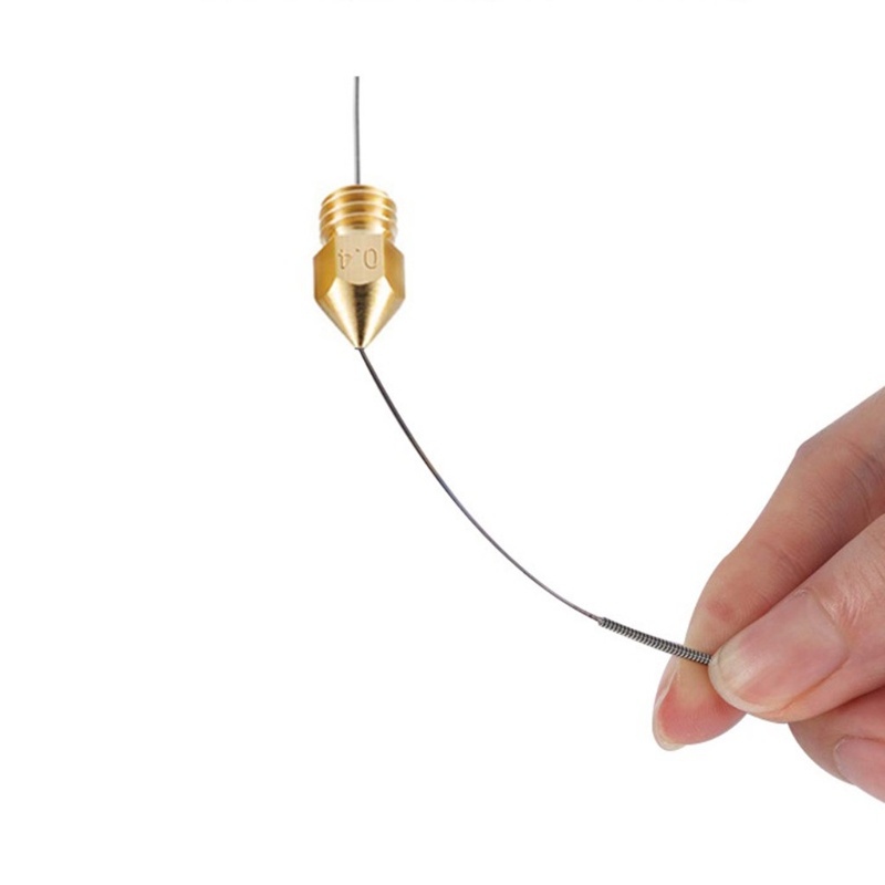 Set 25 Vòi Phun Máy In 3D MK8 0.4mm Bằng Đồng Thau Kèm Phụ Kiện Làm Sạch Dành Cho Makerbot CR-10 Ender 3 5