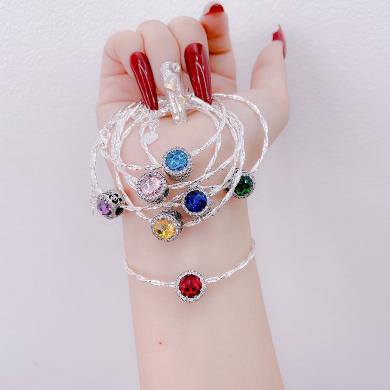 Vòng tay xoắn mix charm  xịn đẹp Mainomi Shop Bạc Xinh