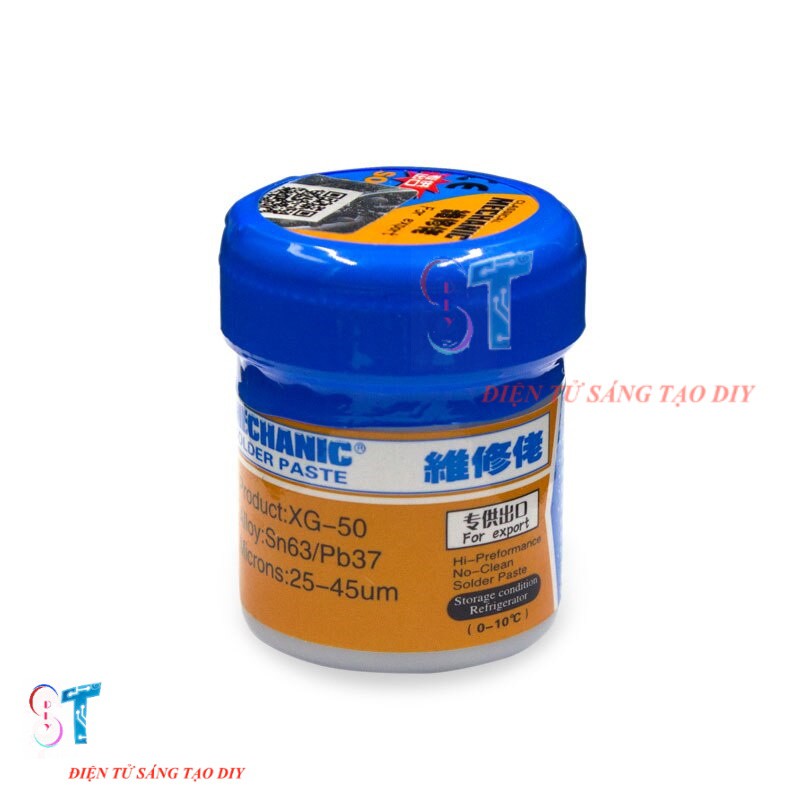 Thiếc Bột, Thiếc Hàn Mechanic Solder Paste XG-50 hộp 35g