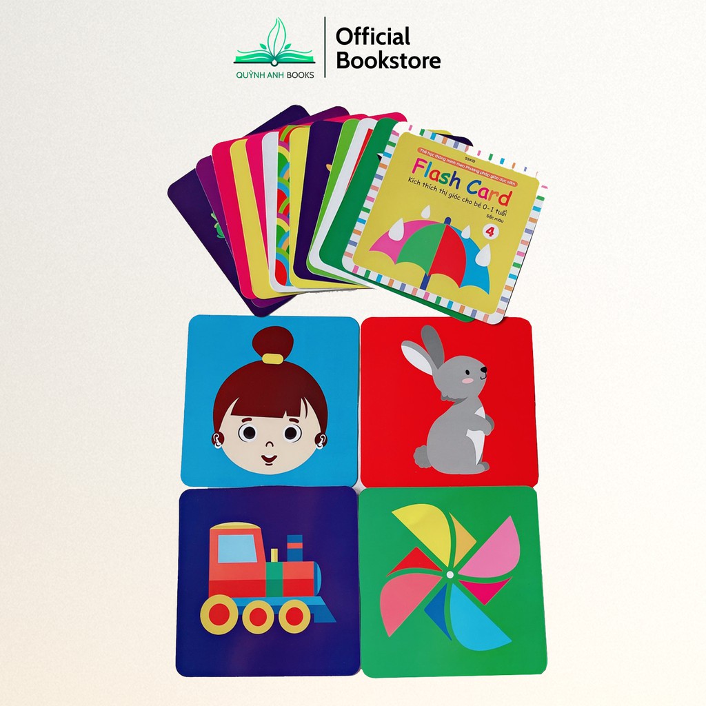 Thẻ flashcard kích thích thị giác cho bé 0-1 tuổi theo phương pháp giáo dục sớm - NPH Việt Hà