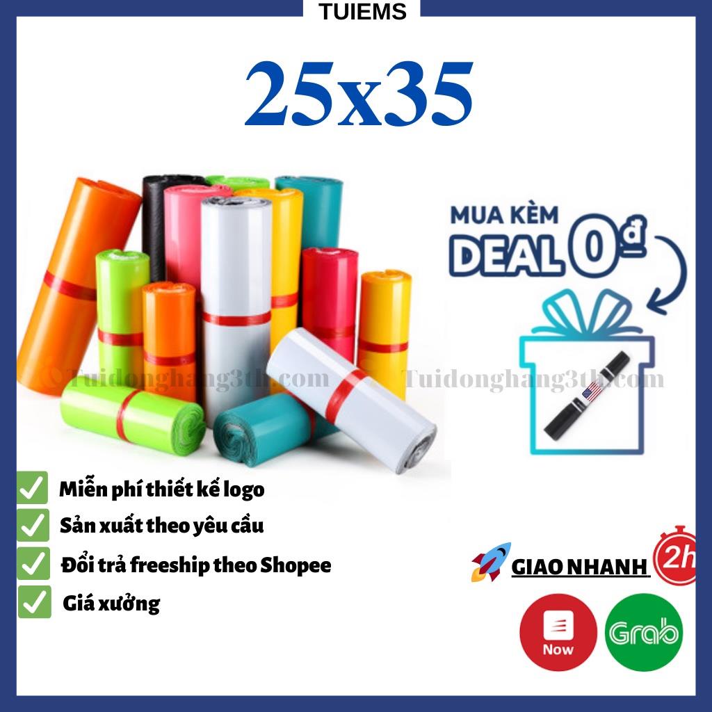 Túi Đóng Gói Hàng Niêm Phong Tự Dính tuigoihang túi nilong đóng hàng size 25x35 PE, Tuiems
