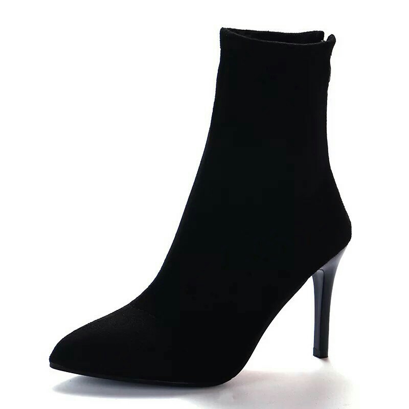 Boot Lửng Da Lộn Gót Nhọn 9 Phân - Fullbox | BigBuy360 - bigbuy360.vn