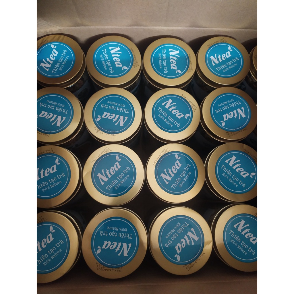 Trà thảo mộc Thiên Tạo Trà 100% hữu cơ hộp 100g mát gan giải độc ổn định huyết áp