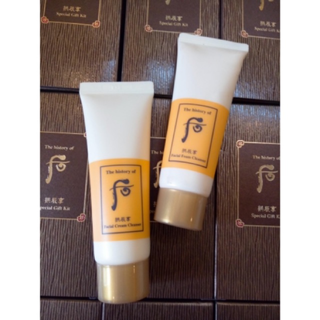 Sữa rửa mặt whoo foam 40ml và kem tẩy trang whoo Cream Cleanser 40ml đông y hoàng cung.