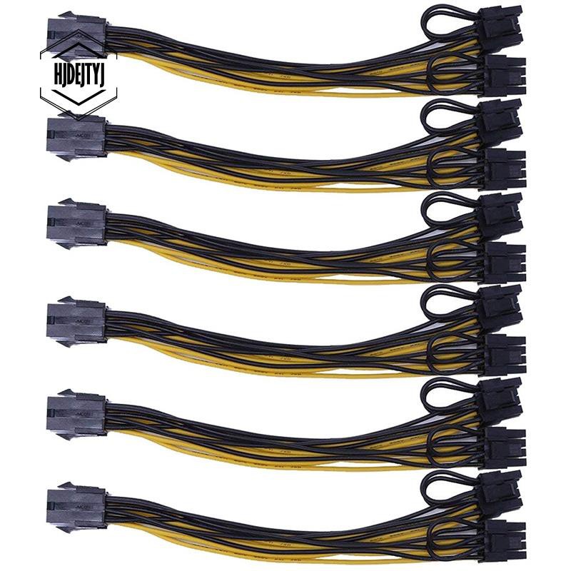 【COD】6 Pin to Dual PCIe 8 Pin (6+2) Image Card PCI Express Power Adapter GPU VGA Y-Splitter Extension Cable Mining Card