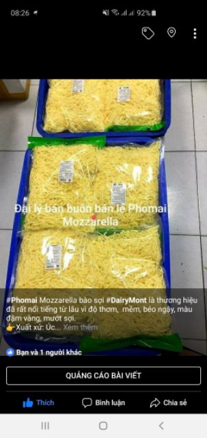[Mã GROSALE2703 giảm 8% đơn 250K] Phomai Mozzarella Úc bào sợi | BigBuy360 - bigbuy360.vn