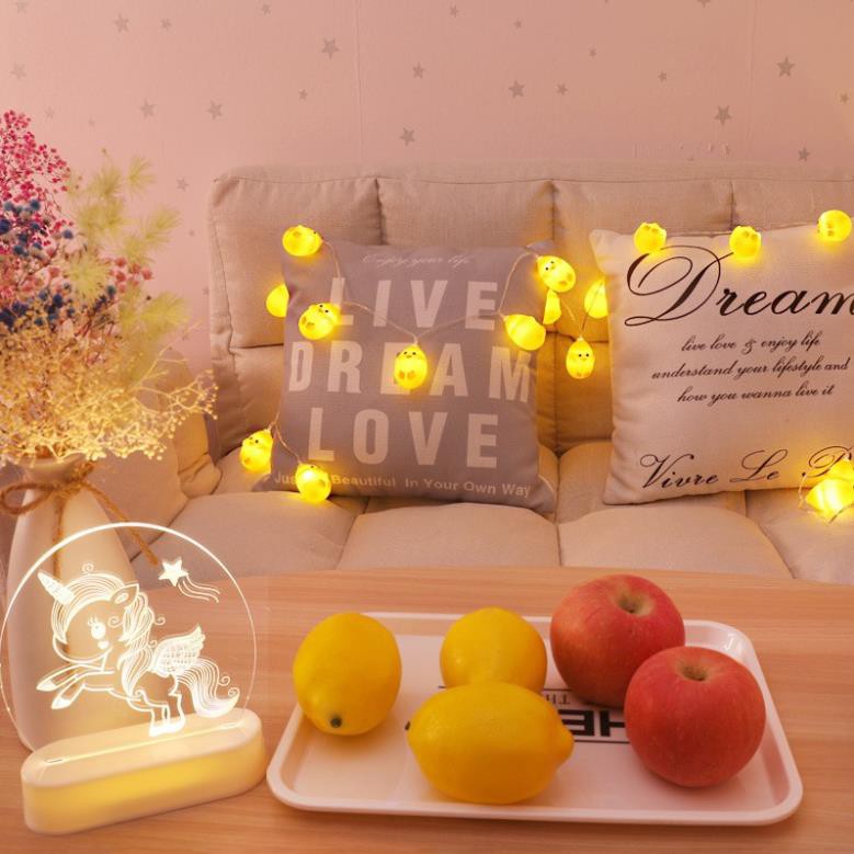 [LHSP30]Đèn led trang trí Happyhome🎁🎁🎁 [SIÊU ĐẸP] 🎁🎁🎁 đèn led nhấp nháy kiểu chuỗi bóng đèn hình con gà