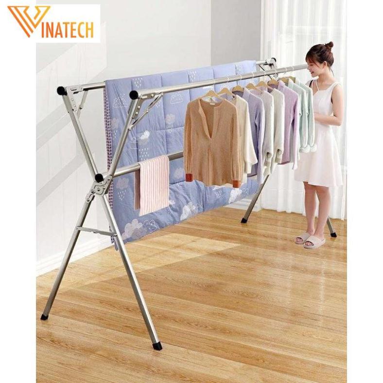 Giàn Phơi Rút Gọn Inox 304 Thông Minh 1,6 - 2,4m Thế Hệ Mới