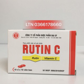 (Chính Hãng ) RUTIN C hộp 100 viên nến - Đại Uy