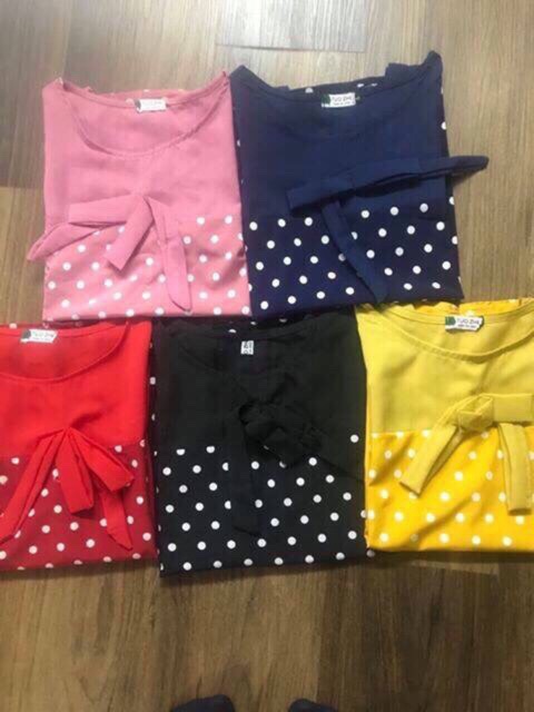 [Pijama] Bộ lửng chấm bi nhỏ trẻ trung | BigBuy360 - bigbuy360.vn