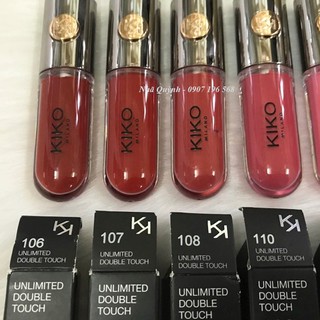 Son kem lì KiKo Unlimited Double Touch (son màu và son bóng)