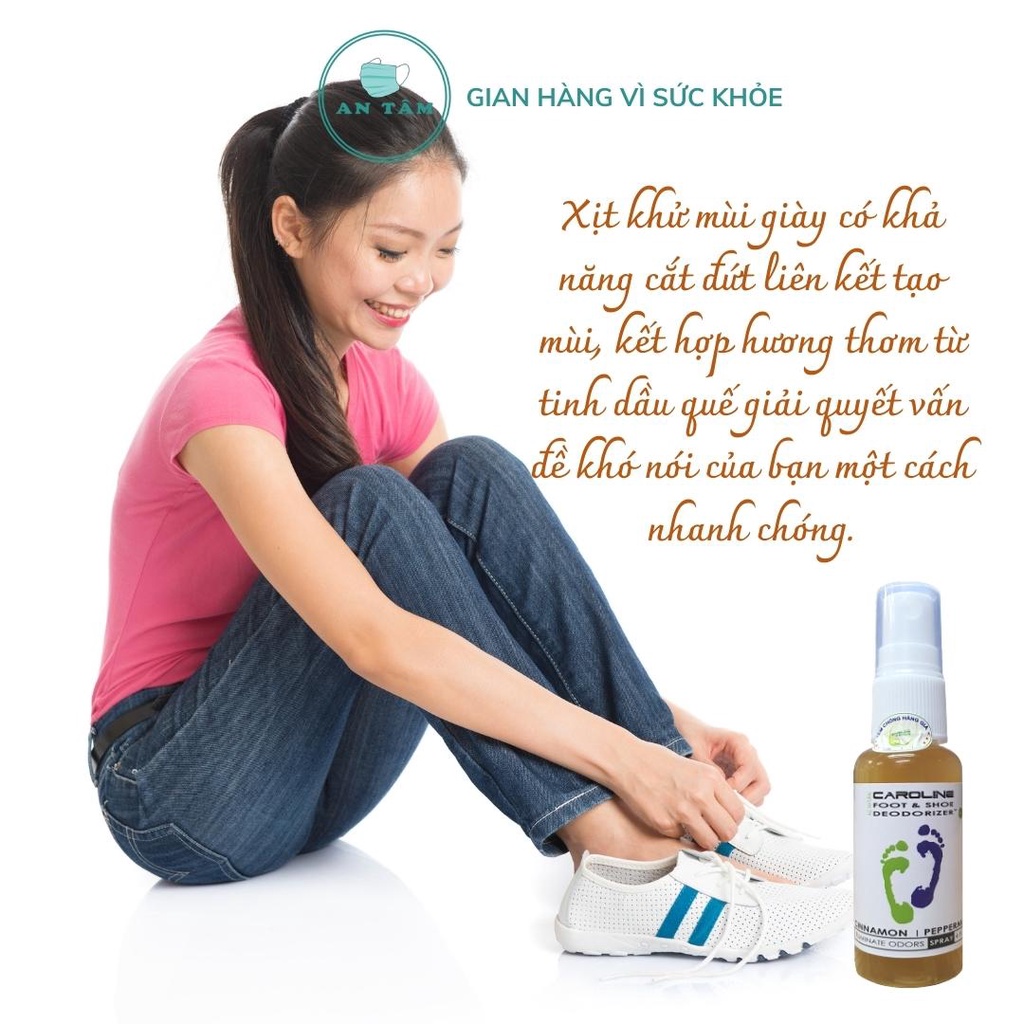 Khử Mùi Giày, Khử Mùi Hôi Chân Tinh Dầu Quế Triệt Tiêu Mùi Hôi Chỉ 3 Giây Sau Khi Xịt Chai 100ml