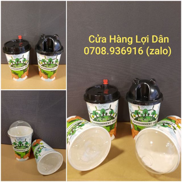 Combo 50 ly giấy 500ml có nắp