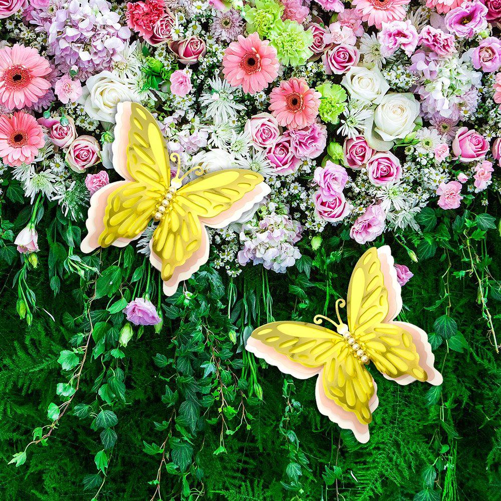 LAKAMIER Sticker Dán Tường Họa Tiết 3D Hình Con Bướm Dùng Trong Trang Trí Tiệc