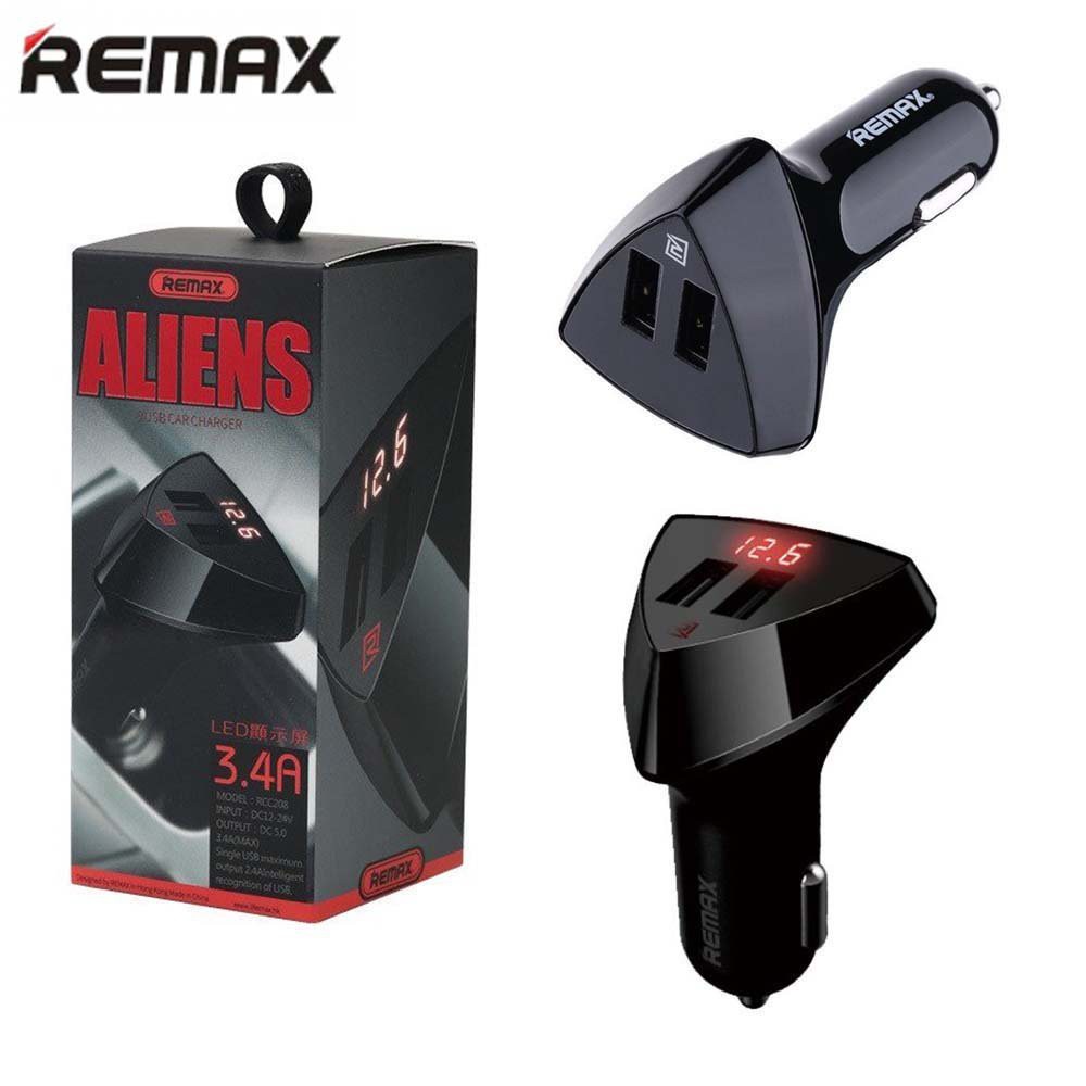 Tẩu Sạc Nhanh Ô Tô REMAX ALIENS 3.4A - Tẩu Sạc Xe Hơi Cao Cấp