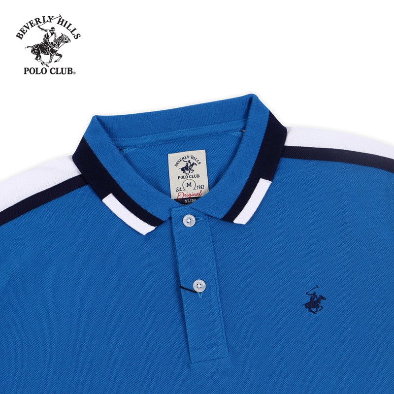 Beverly Hills Polo Club - Áo polo Ngắn tay Nam Slimfit Xanh biển BLS- BHPC PMSSS20TL085